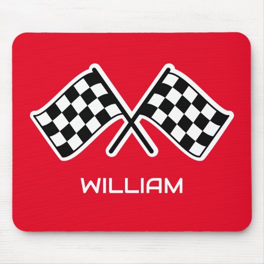 Individuelle Name mit kontrollierter Flagge roter  Mousepad (Vorne)