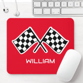 Individuelle Name mit kontrollierter Flagge roter  Mousepad