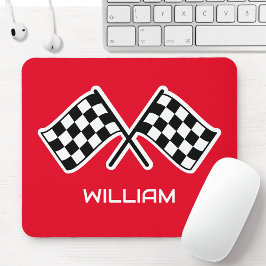 Individuelle Name mit kontrollierter Flagge roter  Mousepad