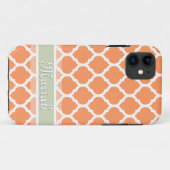 Individuelle Name mit leichter Orange- und Leichtm Case-Mate iPhone Hülle (Rückseite (Horizontal))