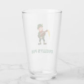 Individuelle Name mit Leprechaun-Bierglas Glas (Rückseite)