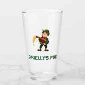 Individuelle Name mit Leprechaun-Bierglas Glas (Vorderseite)