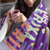 Individuelle Name Mit Monogramm Coole Farben Lila Fleecedecke