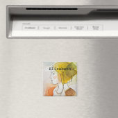 Individuelle Name mit Monogramm niedliches Geschen Magnet (In Situ (Geschirrspüler))