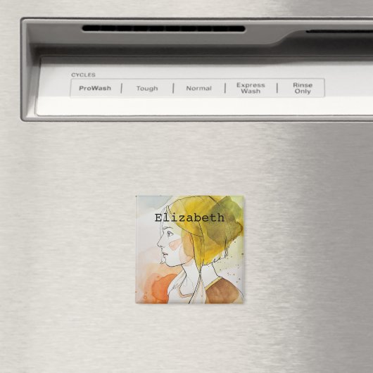 Individuelle Name mit Monogramm niedliches Geschen Magnet (In Situ (Geschirrspüler))