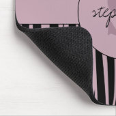 Individuelle Name Mit Monogramm Zebra streifen Mousepad (Ecke)