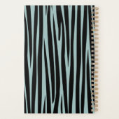 Individuelle Name Mit Monogramm Zebra streifen Planer (Rückseite)
