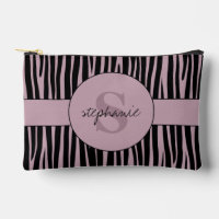 Individuelle Name Mit Monogramm Zebra streifen