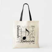 individuelle Name mit Musiknote erstellen Tragetasche (Vorne)