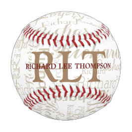 Individuelle Name mit Personalisierter Monogramm Baseball