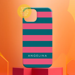 Individuelle Name mit rosa und blau gestrichenem M Case-Mate iPhone Hülle