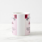 Individuelle Name mit Rote Rose-Meldung für Ehefra Kaffeetasse (Mittel)