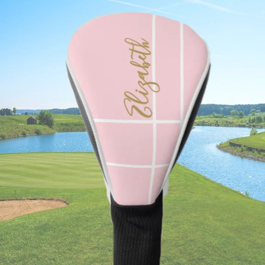 Individuelle Name mit schlichter, rosa Farbe Golf Headcover