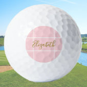 Individuelle Name mit schlichter, rosa Farbe Golfball