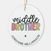 Individuelle Name Mittlerer Bruder Niedlich Person Keramik Ornament (Links)