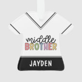 Individuelle Name Mittlerer Bruder Niedlich Person Ornament (Rückseite)