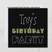 Individuelle Name Modern Birthday Party Camouflage Einladung (Vorne/Hinten)