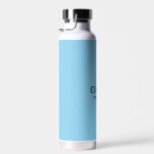 Individuelle Name Modern Wedding Baby Blue Trinkflasche (Rechts)