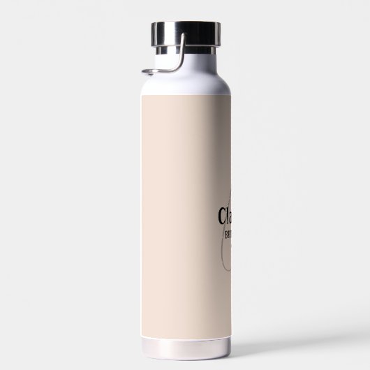 Individuelle Name Modern Wedding Champagne Pink Trinkflasche (Rechts)