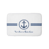 Individuelle Name Moderne Ankerbadematte Badematte (Vorderseite)