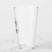 Individuelle Name Moderne florale Girl Kaffee Tass Glas (Links)