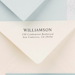 Individuelle Name Moderne Personalisierte Rücksend Gummistempel