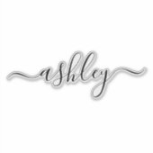 Individuelle Name Moderne Script Calligraphy Niedl Aufkleber (Vorderseite)