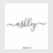 Individuelle Name Moderne Script Calligraphy Niedl Aufkleber (Blatt)