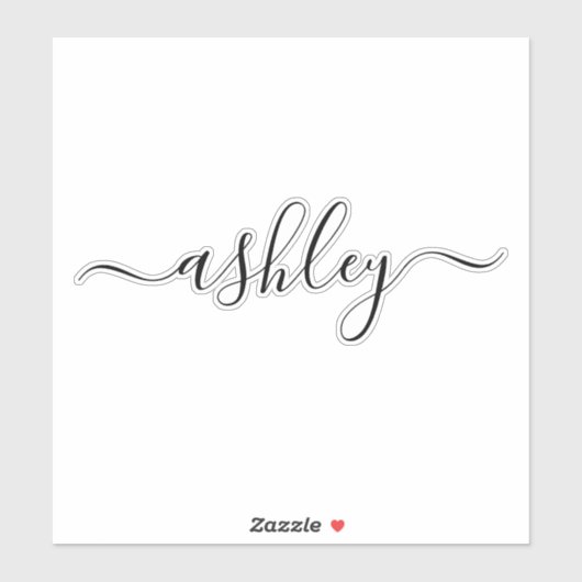 Individuelle Name Moderne Script Calligraphy Niedl Aufkleber (Blatt)
