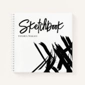 Individuelle Name Moderne Striche Skizze Buch (Vorderseite)