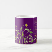 Individuelle Name Moderne Wildblume Aquarellschrif Kaffeetasse (Mittel)