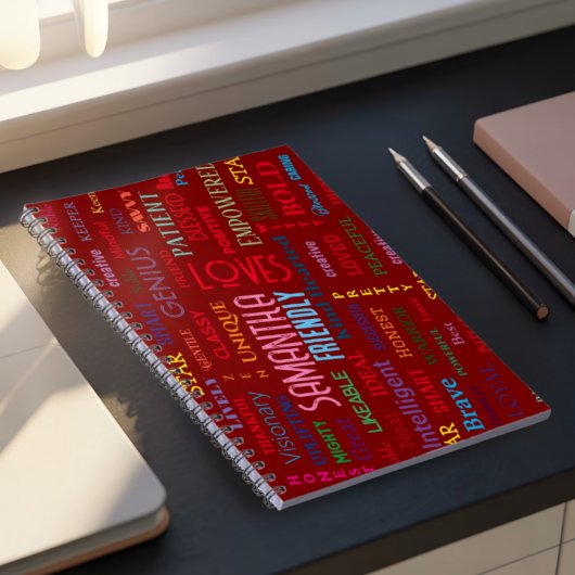 Individuelle Name Moderne Wortkunst ergänzen Ihre  Notizblock