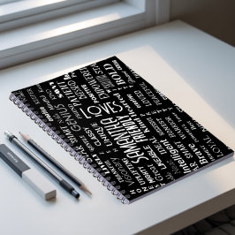 Individuelle Name Moderne Wortkunst ergänzen Ihre  Notizblock