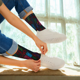 Individuelle Name Moderne Wortkunst ergänzen Ihre  Socken