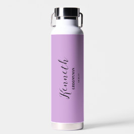 Individuelle Name Moderner Bachelor Lavender Lila Trinkflasche