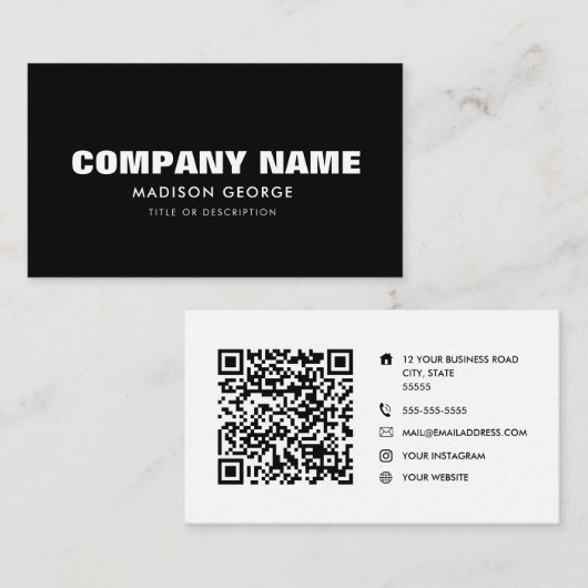 Individuelle Name - Moderner Minimalismus in den s Visitenkarte (Vorne/Hinten)