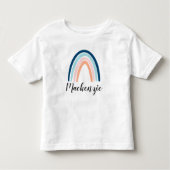Individuelle Name Moderner Regenbogen Kleinkind T-shirt (Vorderseite)