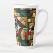 Individuelle Name Modernes Abstraktes Stahlglas Milchtasse (Rechts)