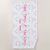 Individuelle Name Modernes Bikini Muster Sommer Strandtuch (Vorderseite)