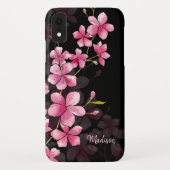 Individuelle Name| Modernes Blumenmuster Case-Mate iPhone Hülle (Rückseite)