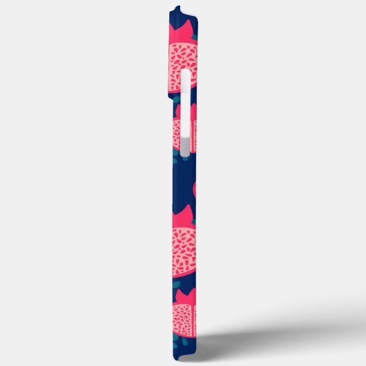 Individuelle Name Modernes Granatapfelmuster Case-Mate iPhone Hülle (Rückseite / Links)