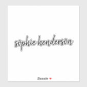 Individuelle Name | Modernes, handgeschriebenes Sk Aufkleber (Blatt)