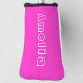 Individuelle Name Modernes Hot Pink Golf Headcover (Rotieren 90)