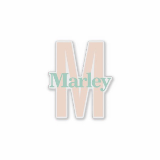 Individuelle Name Modernes Monogram Logo-Notebook Aufkleber (Vorderseite)