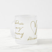 Individuelle Name Mommy Matcha Tea Goldenes Script Mattglastasse (Vorderseite Links)