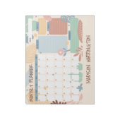 Individuelle Name Monatsplaner Notizblock (Rotiert)