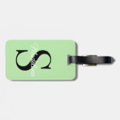 Individuelle Name Monogram auf Hübschen Pastell Fr Gepäckanhänger (Rückseite horizontal)