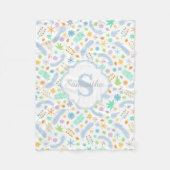 Individuelle Name/Monogram Baby Girl Fleece Blanke (Vorderseite)