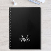 Individuelle Name Monogram Black Notizblock