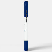 Individuelle Name Monogram Blue Floral Wreath Case-Mate iPhone Hülle (Rückseite / Links)